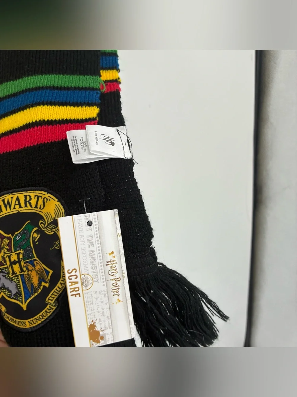 Lot Of 2 Harry Potter Marauders Map Lightweight Scarf Gryffindor Hogwarts Fringe